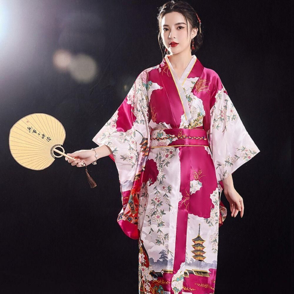 (Style 6) Cosplay Costume Sakura Girl  Kimono Dress Printed Floral Japanese Style Yukata Bathrobe  Geisha