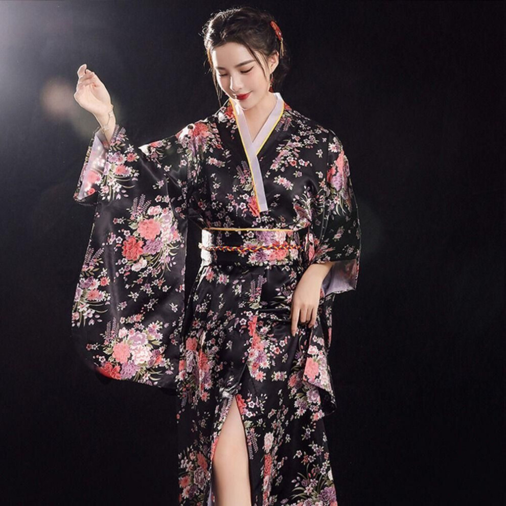 (Style 5) Cosplay Costume Sakura Girl  Kimono Dress Printed Floral Japanese Style Yukata Bathrobe  Geisha