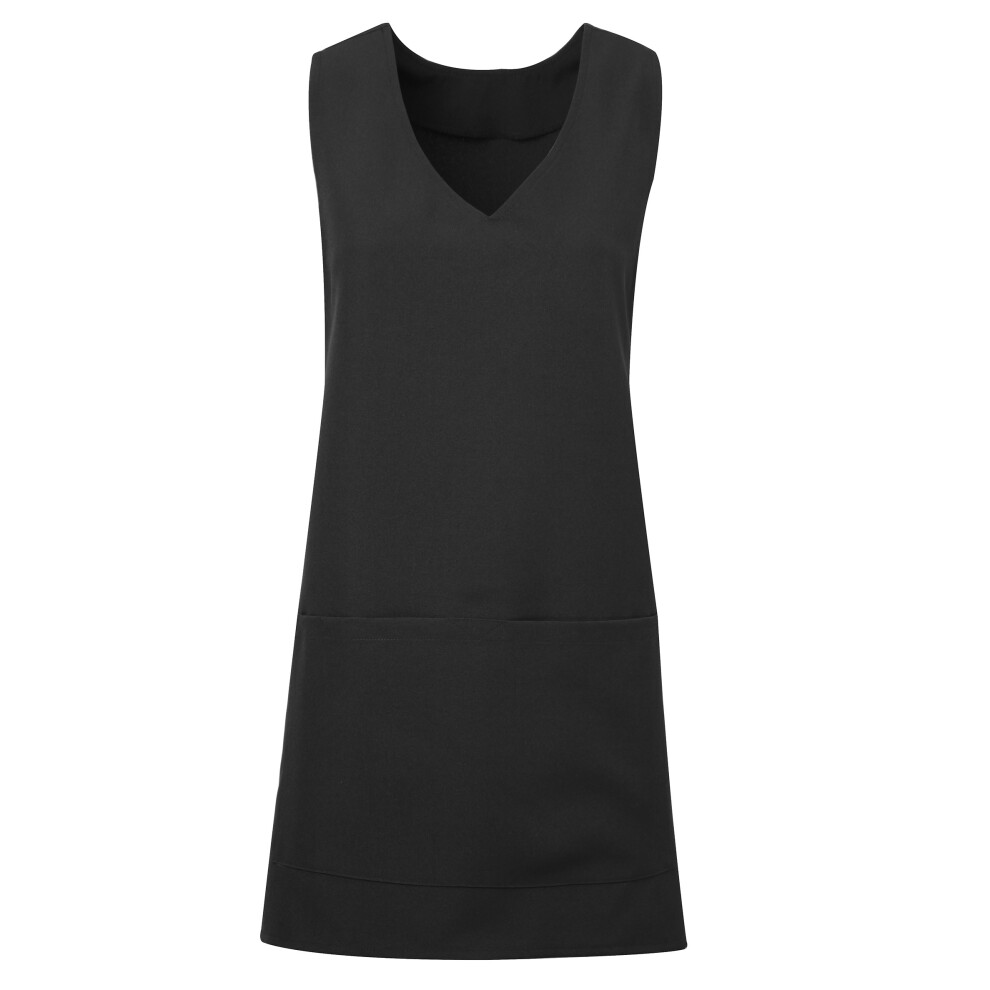 (S/M, Black) Premier Womens/Ladies Wrap Around Sleeveless Tunic Apron