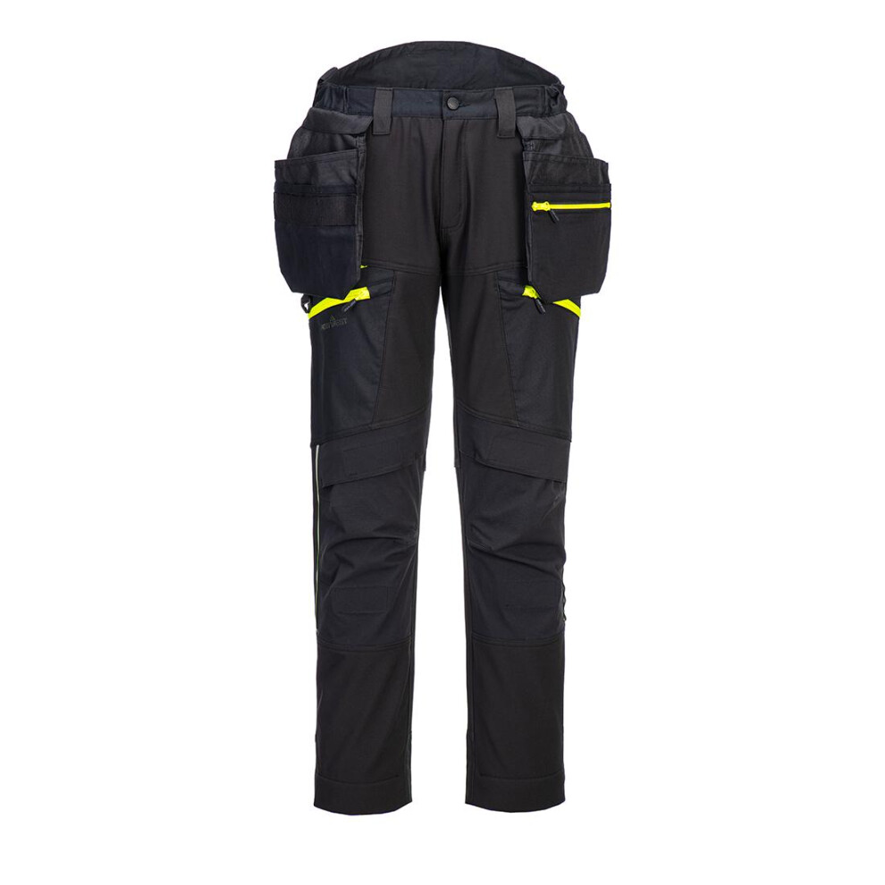 (32R, Black) Portwest Mens DX4 Softshell Work Trousers
