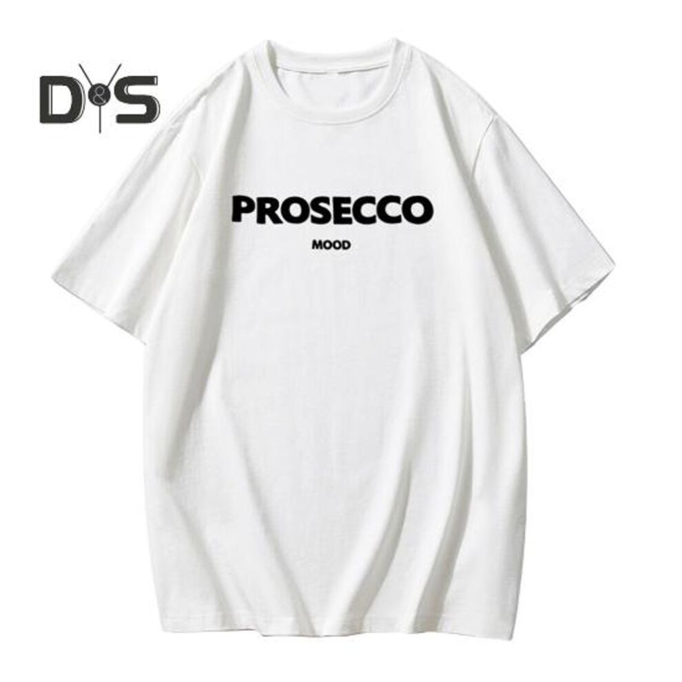 (L, white) Women Summer Tops Round Neck Short Sleeve Letter Print Tee Shirt Loose Fit Sweat-wicking Casual T-shirt Streetwear