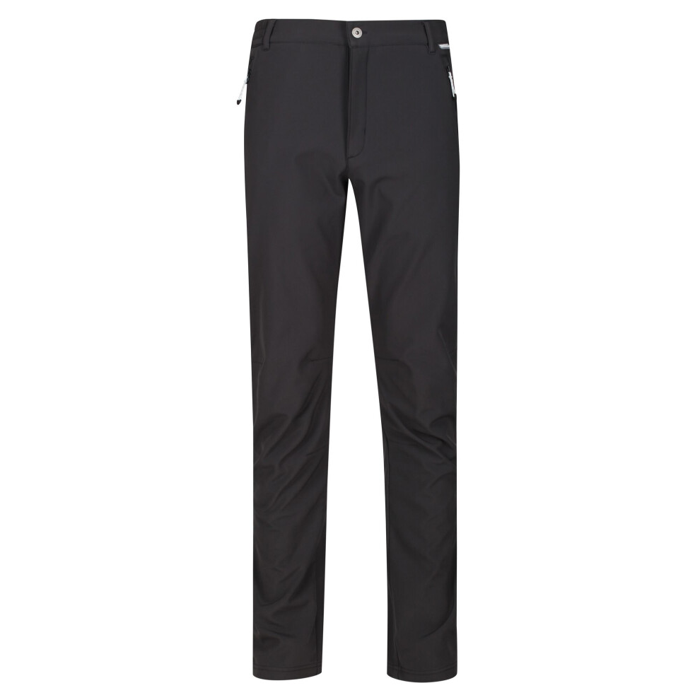 (30R, Navy) Regatta Great Outdoors Mens Adventure Tech Geo II Wind Resistant Short Leg Softshell Trousers