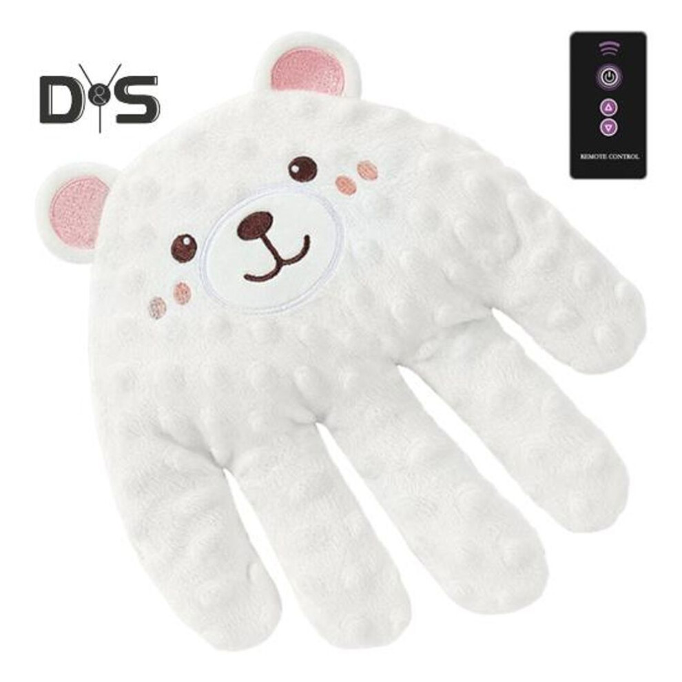 (white) Baby Soothing Palm Cartoon Baby Hand Pillow for Strollers Car Seats Startle Prevention Glove Sleep Aid Beater Electric Soothing Palm Pillow Baby