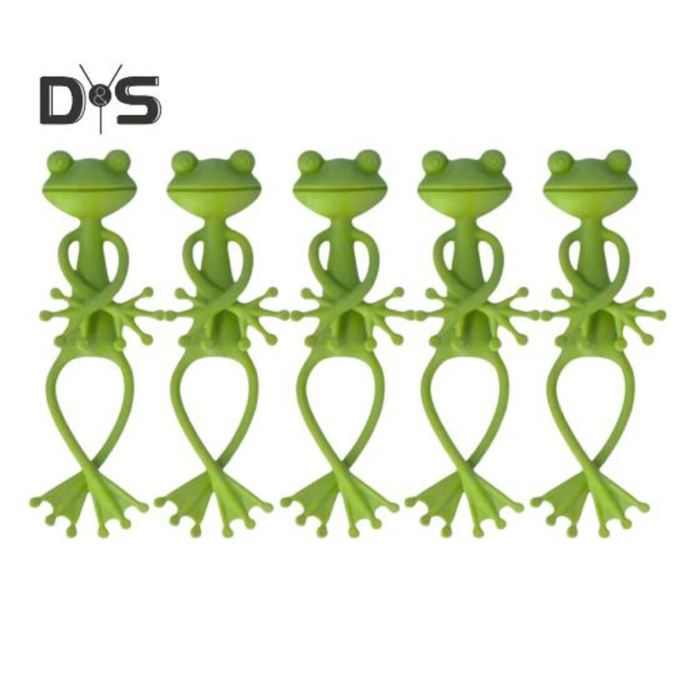 (as the picture, 5pcs) Frog Plant Clips Reusable Frog Flower Pot Plant Hugger Climbing Plants Fixture Clips Plants Support Holders For Planter Garden Decor