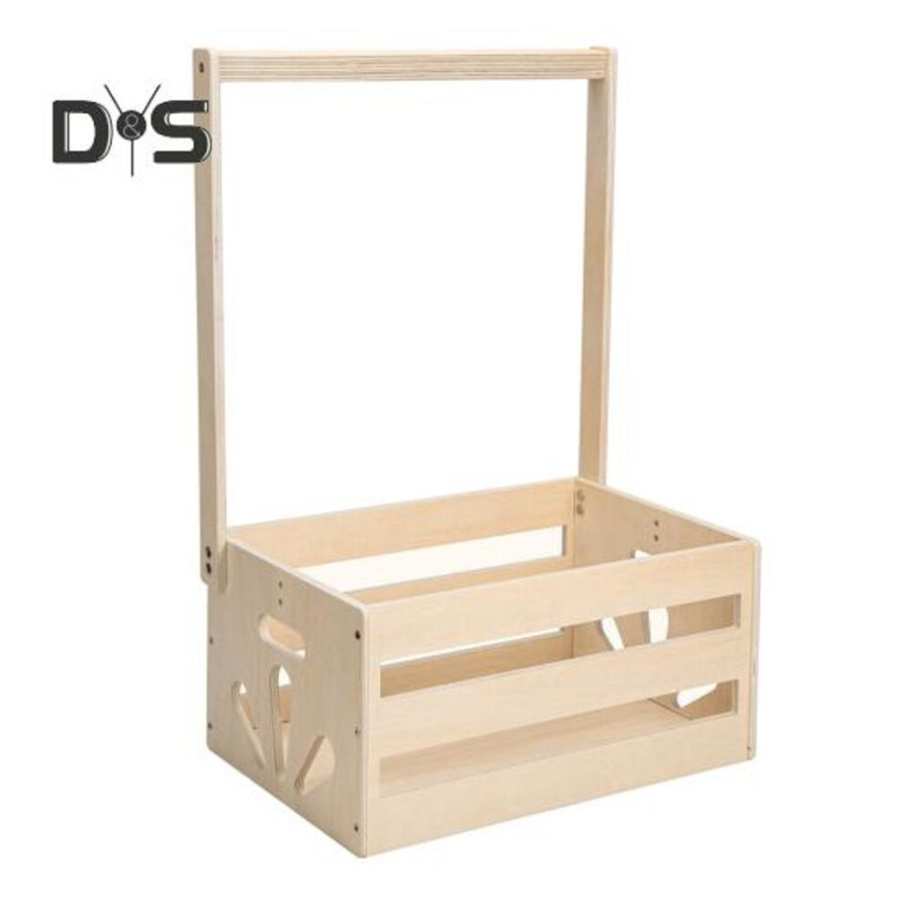 Wooden Baby Shower Crate Closet Baby Shower Basket Smooth Edge Burr Free Large Capacity Easy Assembly Storage Basket