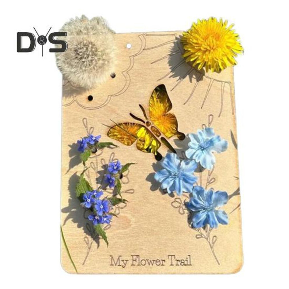 Wooden Flower Trail Board Flower Leaf Collector Board Diy Plant Floral Arrangement Collection Display Tray Decoration Kids Adults Birthday Christmas