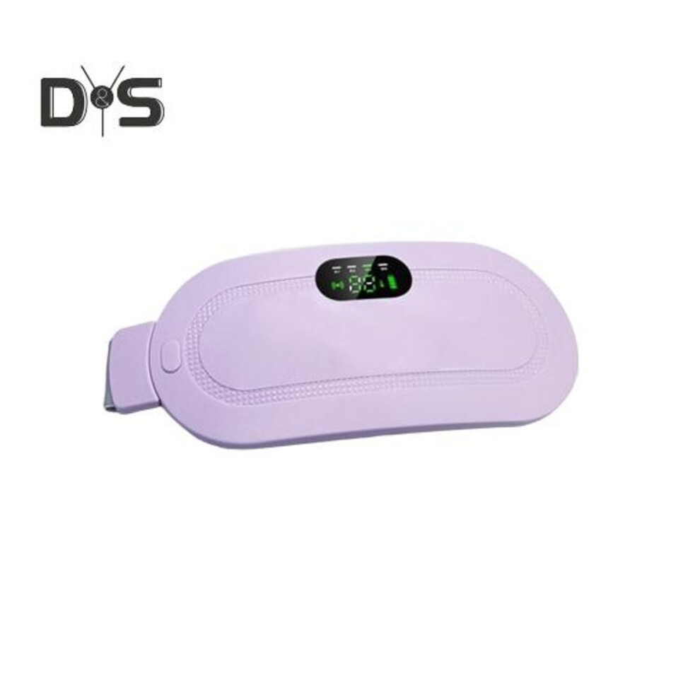 (purple) Smart Menstrual Heating Pad Intelligent Temperature Control Fast Heating 4 Vibration Massage Modes Wireless Rechargeable Heating Pad