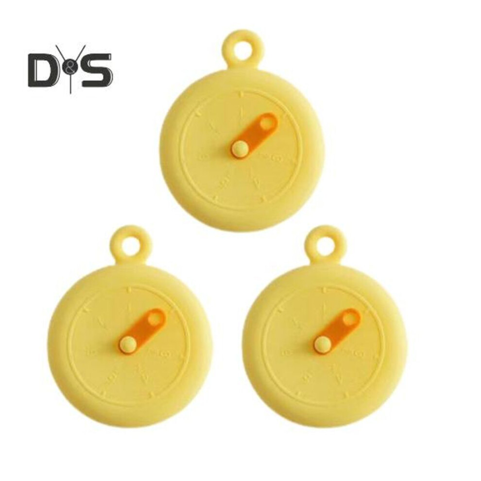 (yellow, 3pcs) 3Pcs Silicone Lids Seal Cover Food-Grade Reusable Stretch Lids for Containers Kitchen Gadget BPA-Free Heat-Resistant Food Covers