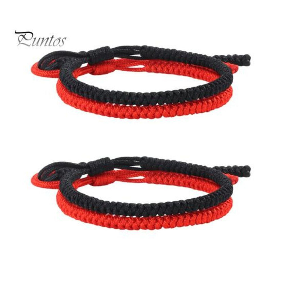 (as the picture, C) 2 Pcs Friendship Bracelets Hand-woven Braided Rope Adjustable Woven Bracelet Symbolic Colors For Meaningful Unity Symbol Blessings Connections Wrist