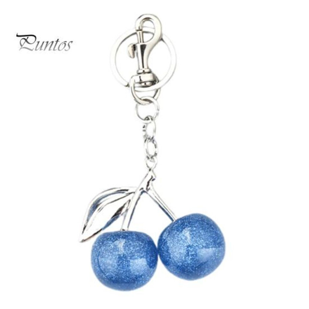 (Other) Sparkling Cherry Keychain Pendant Metal Cherry Bag Key Ring Charm Car Bag Handbag Purse Key Accessory