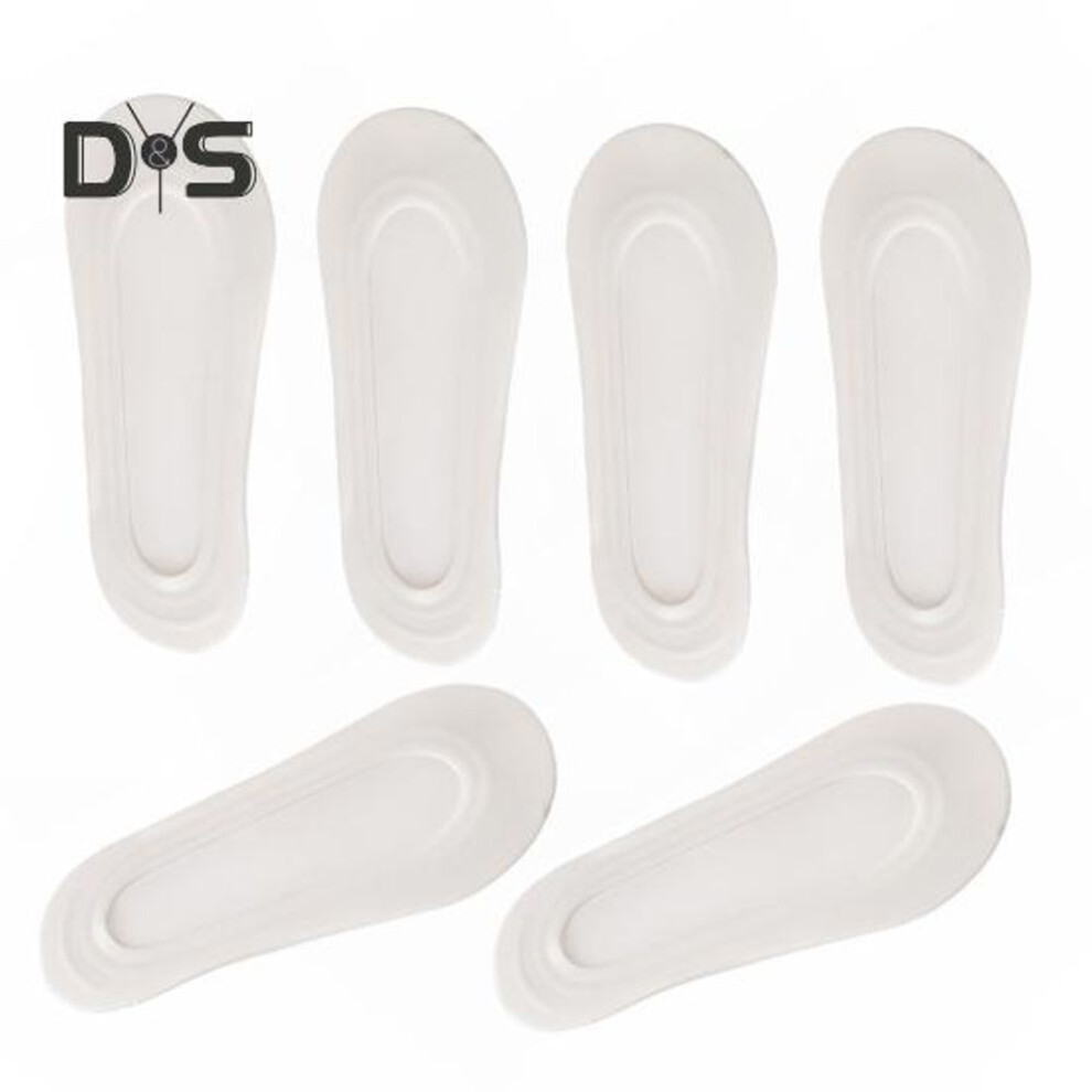 (white) 3 Pairs High Heels Invisible Socks Low-cut Sallow Thin Solid Color High Elasticity Anti-slip Silicone Sweat-absorption Anti-shrink Short Boat Socks