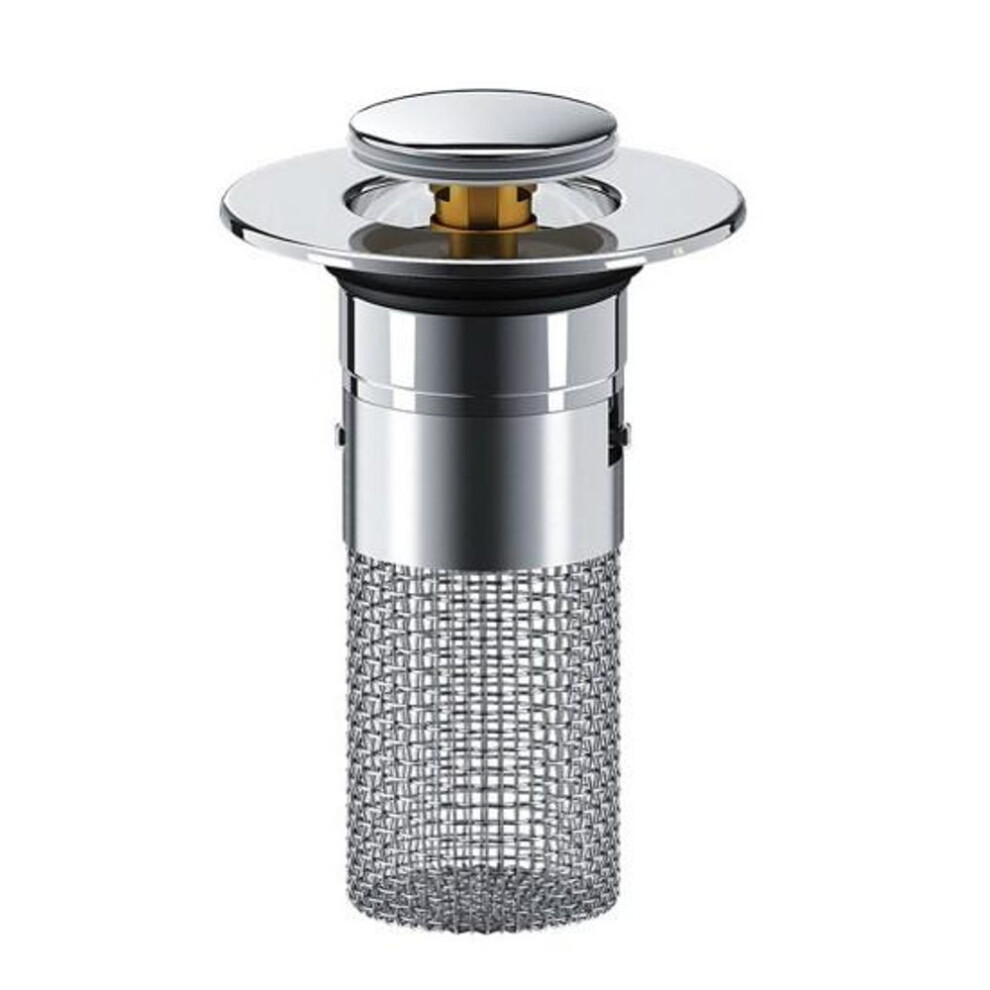 Drain Stopper Universal Bathroom Sink Stopper Stainless Steel Anti-clog Filter Hair Catcher For Home