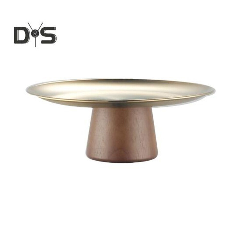 (golden, L) Stainless Steel Dessert Plate Stand Cupcake Display Platter For Mini Cakes Fruit Candy Serving Tray For Wedding Birthday Party Picnic Travel