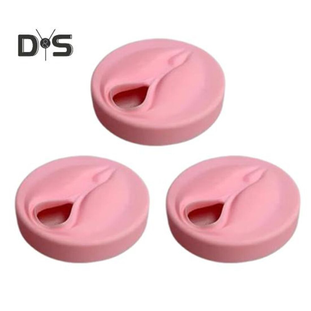 (pink, 3pcs) 1/2/3 Pcs Silicone Soda Can Lids Reusable Vagina Shaped Beverage Can Cover Fits Standard 54mm Cans Bachelor Party Novelty Gift for Adults
