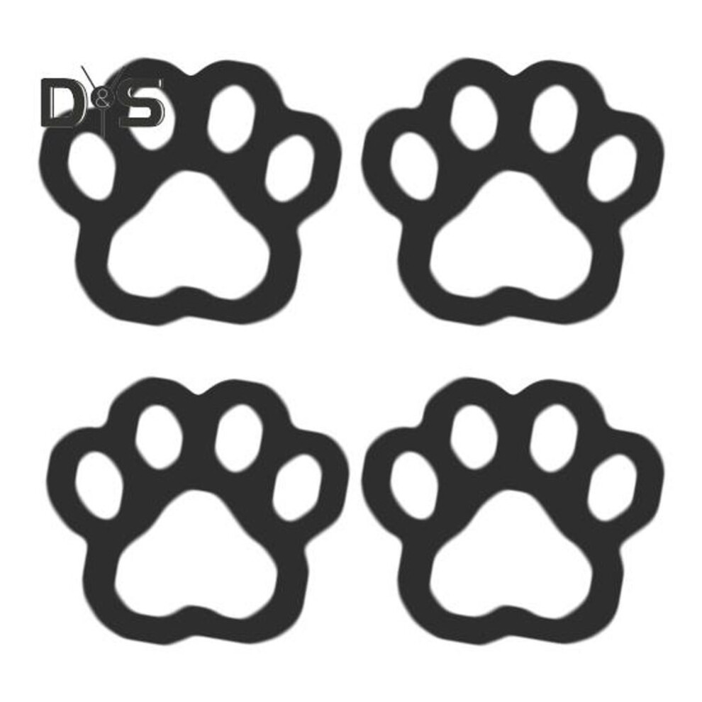 (as the picture, B) 4 Pcs Dog Paw Print Decorations Wooden Pet Paw Prints Wall Art Decorations Puppy Cat Paw Print Signs For Home Bedroom Dog Room Decor