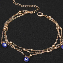 (Gold) Eyes Evil Beads Anklets Women Pulseras Tobilleras Mujer Bracelet Pendant Anklet
