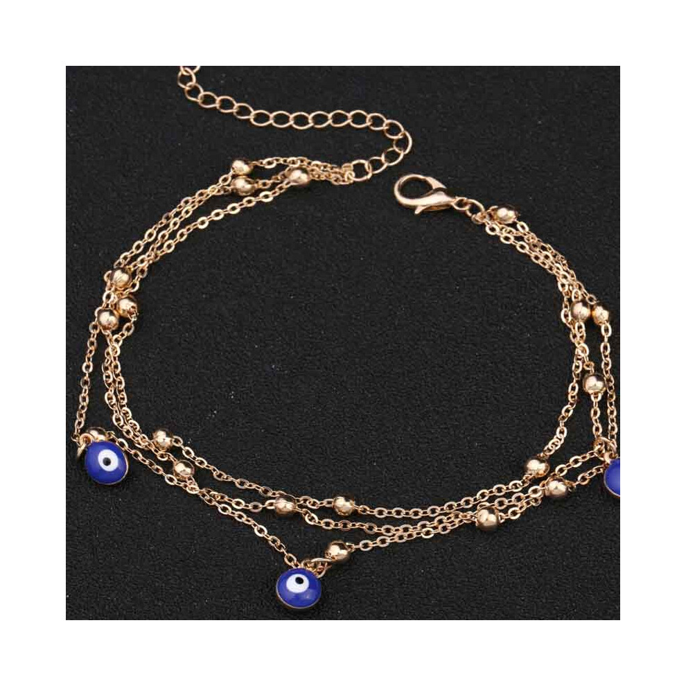 (Gold) Eyes Evil Beads Anklets Women Pulseras Tobilleras Mujer Bracelet Pendant Anklet