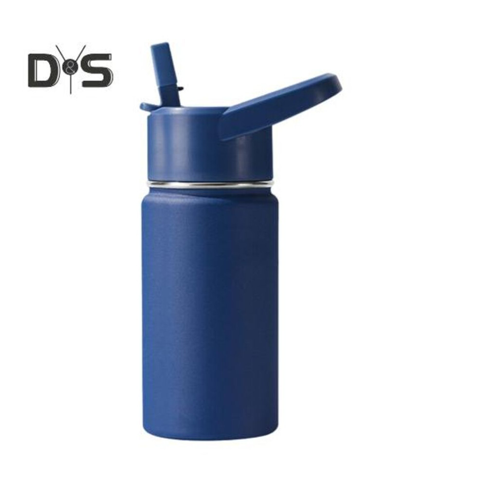 (blue, 350ml) 350ml Vacuum Bottle With Straws Insulated Stainless Steel Water Bottle For School Leak-proof Toddler Water Cup For Boys Girls Outdoor Adventures