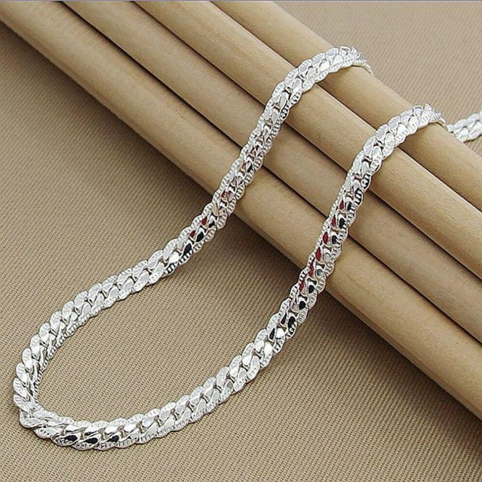 (as the picture, 60cm) 925 Sterling Silver 40-60cm Necklace Fashion Wedding Jewelry