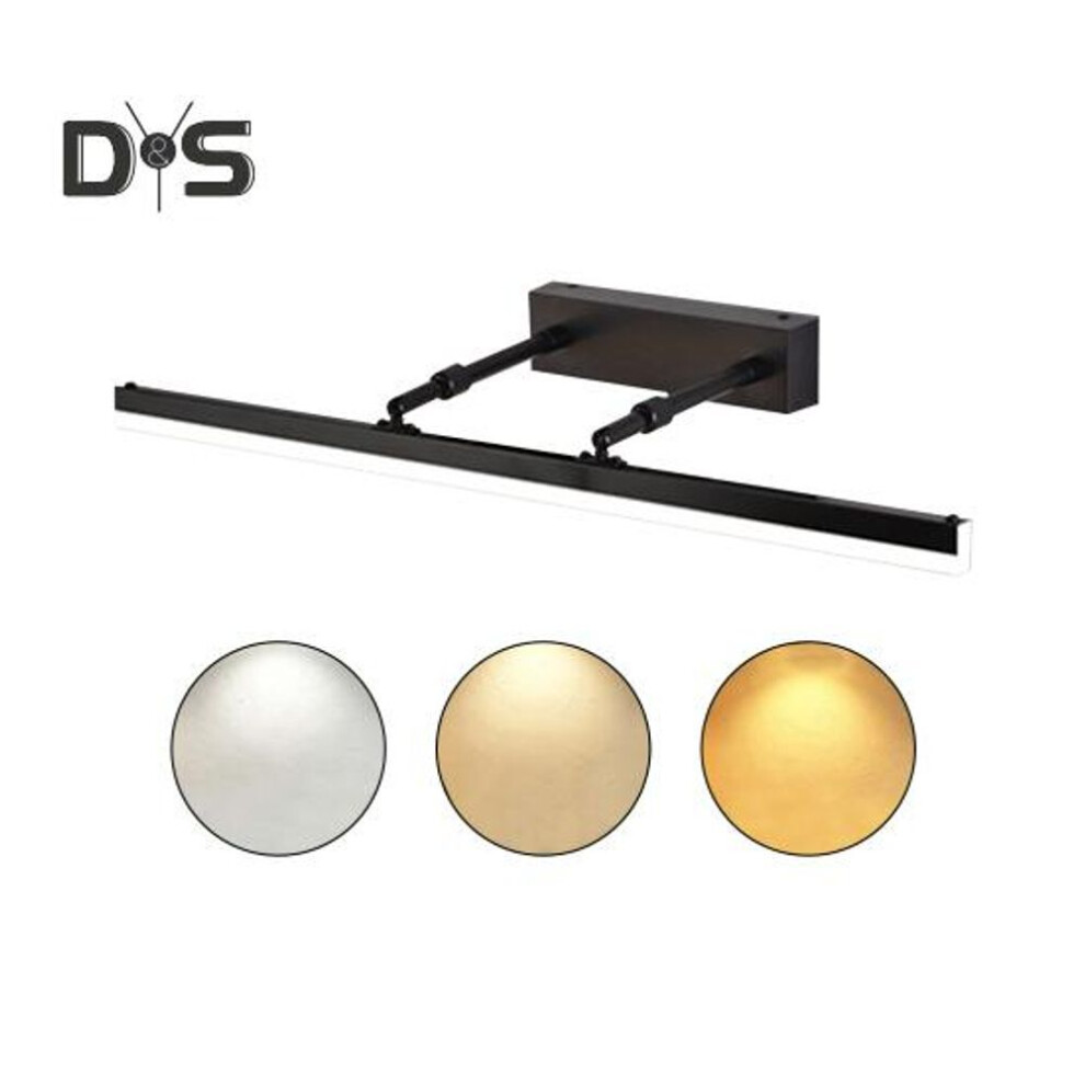 (black, 40cm B) Led Wall Light Color Temperature Adjustable Dimmable Flicker Free Widely Used Modern Led Vanity Light Picture Light