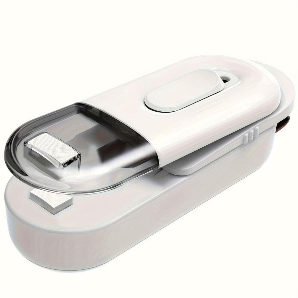 (white) 2-in-1 Mini Bag Sealer & Cutter - Portable Heat Vacuum Sealing Machine for Fresh Snacks, Cookies & Food Storage Black Kitchen Gadget