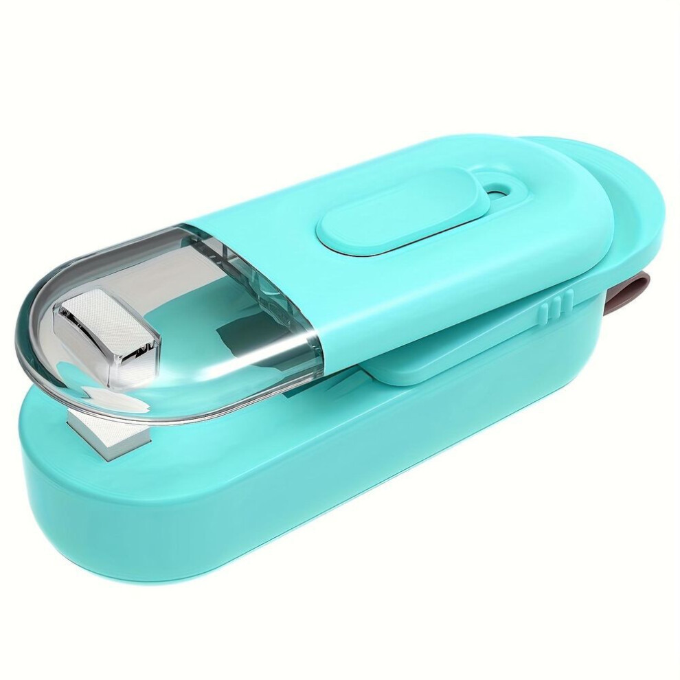 (blue) 2-in-1 Mini Bag Sealer & Cutter - Portable Heat Vacuum Sealing Machine For Fresh Snacks, Cookies & Food Storage Black Kitchen Gadget