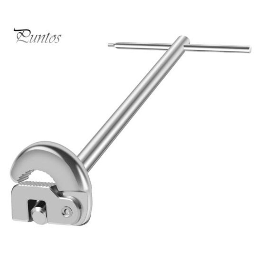 Adjustable Basin Spanner Sink Wrench with Ergonomic Handle Multipurpose Sink Faucet Wrench with 180-Degree Rotatable Head