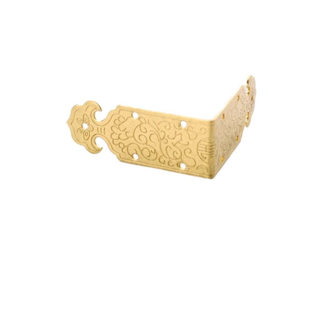 (gold, 50x20mm) Crafts Furniture Fittings Hardware Corner Protector Antique Bronze Box Decor Corner Brackets