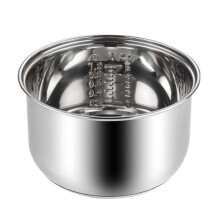 (5L) Rice Cooker Inner Pot Replacement Stainless Steel High Volume Cooker Liner Cooker Inner Pot for Steaming Stewing Slow Simmering