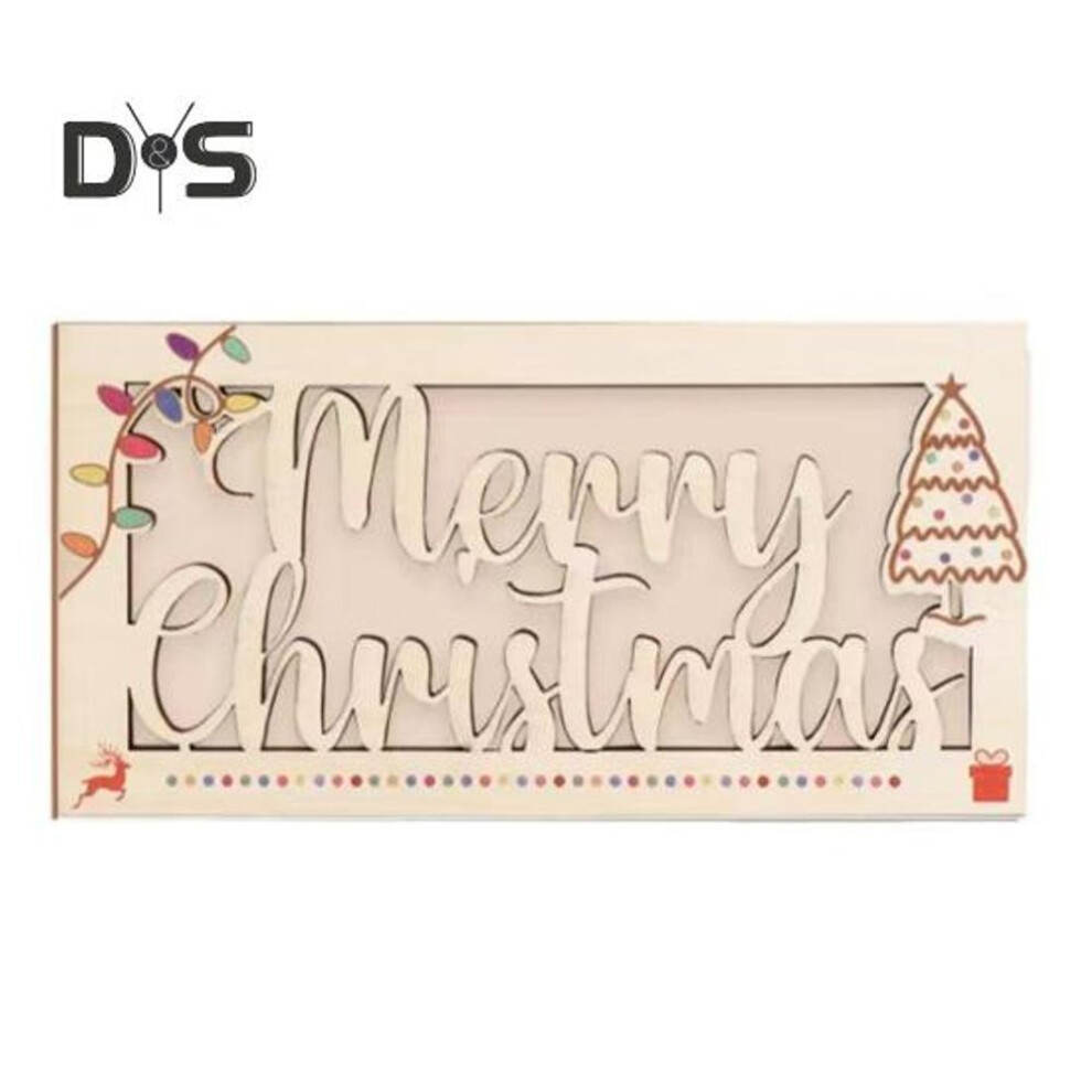 (as the picture, B) Christmas Money Holder Wooden Cash Holder Money Envelope Wallet Xmas Tree Decoration For Holiday Indoor Outdoor Party Decor