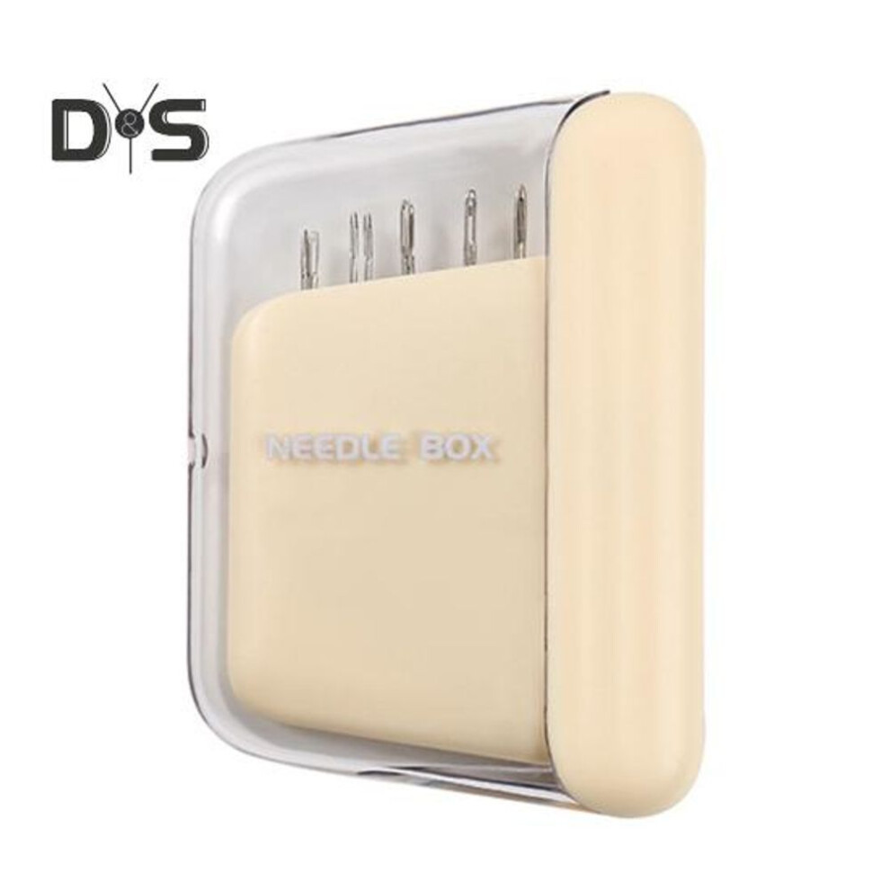 (apricot) Magnetic Needle Case Sewing Needle Holder Large Capacity Lightweight Easy To Carry Embroidery Needle Organizer Storage Box For Sewing Art Crafts