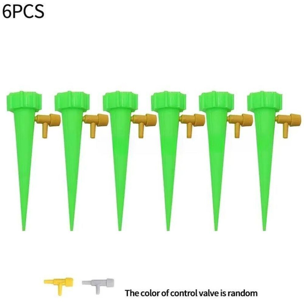 (as the picture, 6PCS GREEN) 48/12/6pcs Auto Drip Irrigation Watering System Dripper Spike Kits Garden Household Plant Flower Automatic Waterer Tools