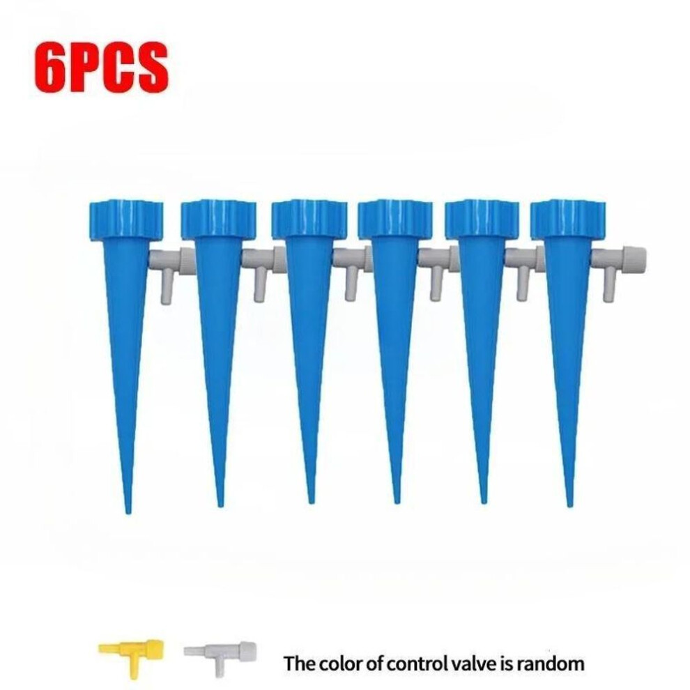 (as the picture, 6PCS BLUE) 48/12/6pcs Auto Drip Irrigation Watering System Dripper Spike Kits Garden Household Plant Flower Automatic Waterer Tools