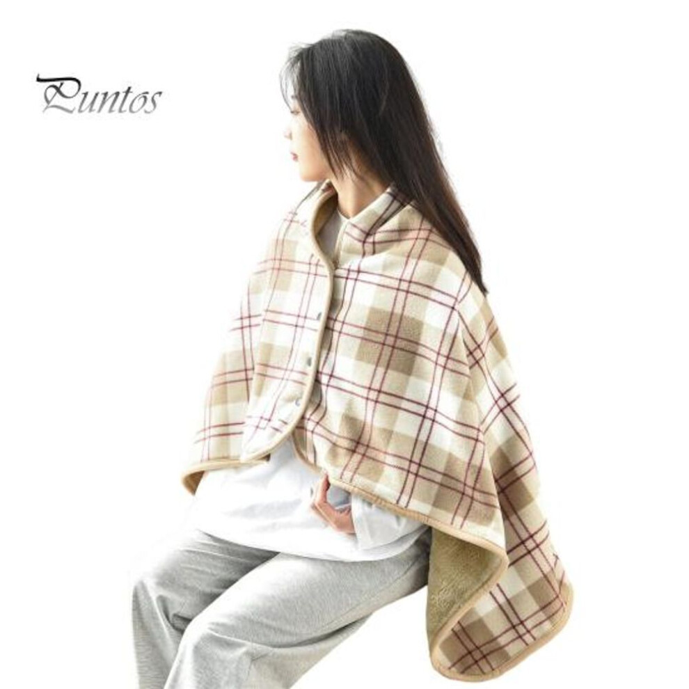 (brown, 80 cm) Winter Throw Blanket Plaid Super Soft Polar Fleece Thermal Insulation Single-breasted Shawl Nap Blanket For Daily Use Work Home School