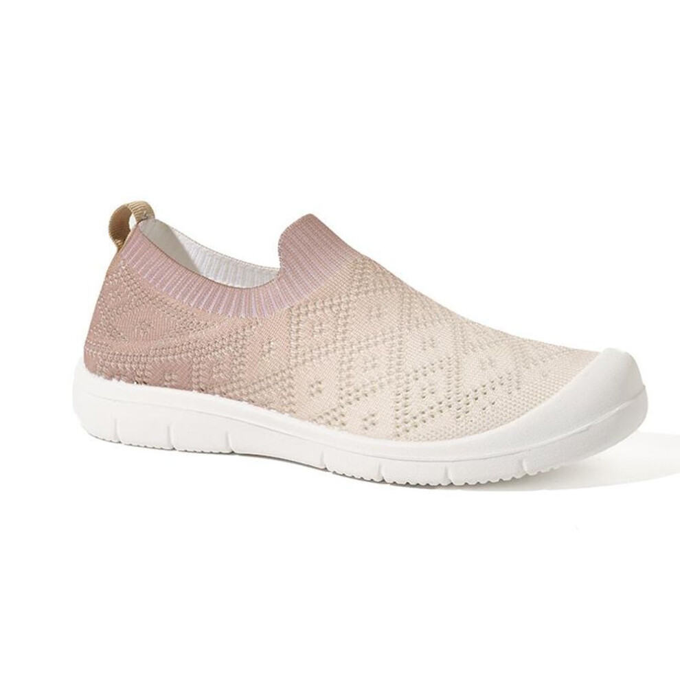 (beige, 41) New Arrival Summer Women's Casual Shoes In Various Colors, Breathable Mesh Ladies Sneakers Comfortable For Sport