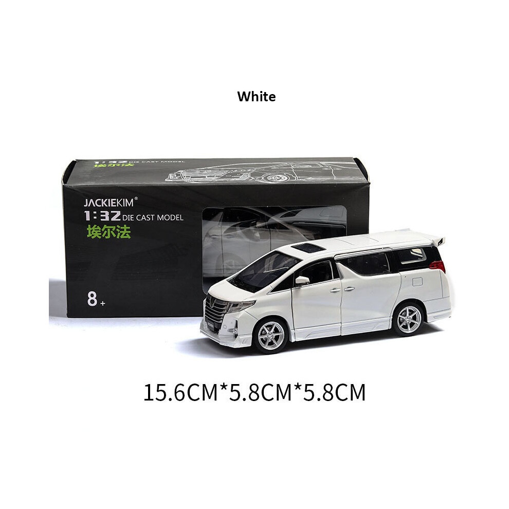 (White) Toyota 132 Hot Elfa Business Vehicle Model Toy Alloy Open Kids Gift Automobilia-image-OPC-PH6FWRC-NEW