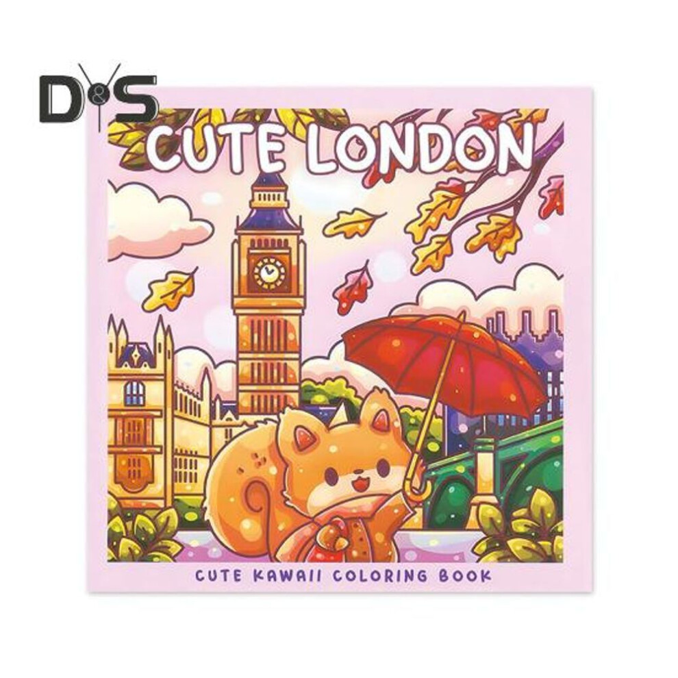 (as the picture, D) Coloring Book for Kids And Adults Cartoon Animal Characters Coloring Book with Simple And Big Design for Stress Relief Relaxation