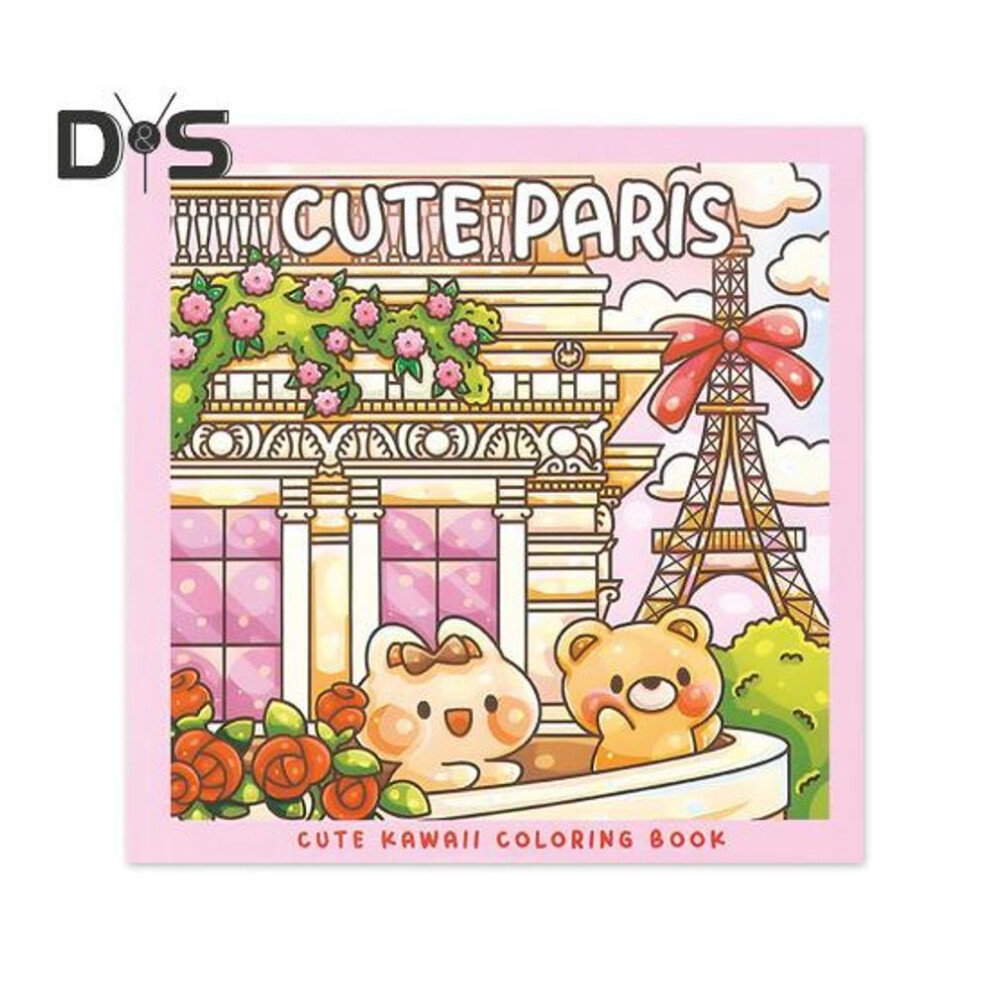 (as the picture, C) Coloring Book For Kids And Adults Cartoon Animal Characters Coloring Book With Simple And Big Design For Stress Relief Relaxation