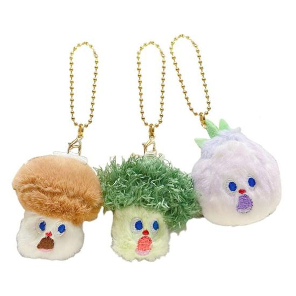 (Other, C) Cartoon Scream Vegetable String Plush Toy Pendant Doll Soft Pp Cotton Filling Corn Mushroom Plush Keychain Gift For Girls