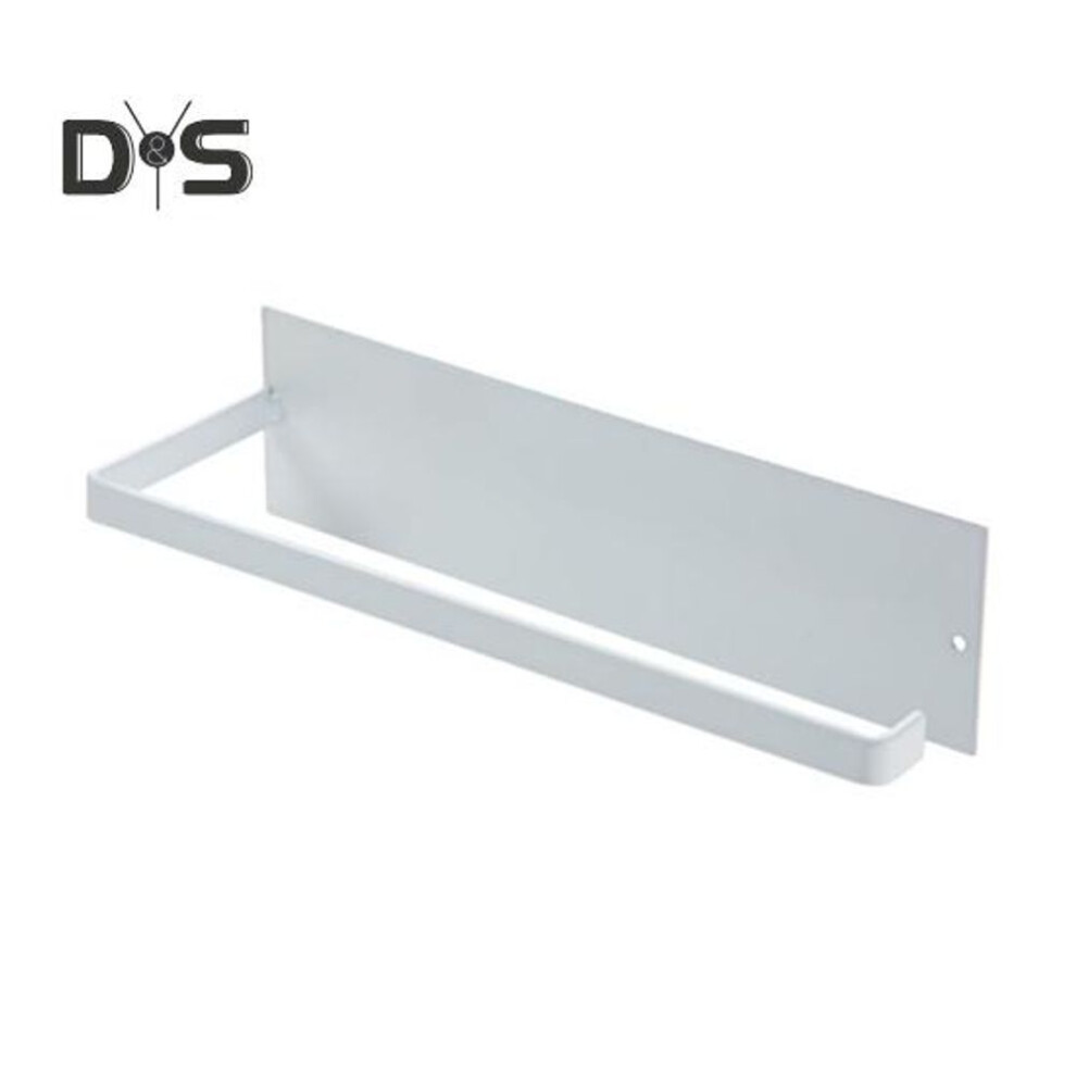 (white, 1pc) Metal Roll Paper Holder Heavy Duty Self-adhesive Waterproof Bathroom Kitchen Wall Mount Toilet Paper Towel Tissue Dispenser Storage Rack