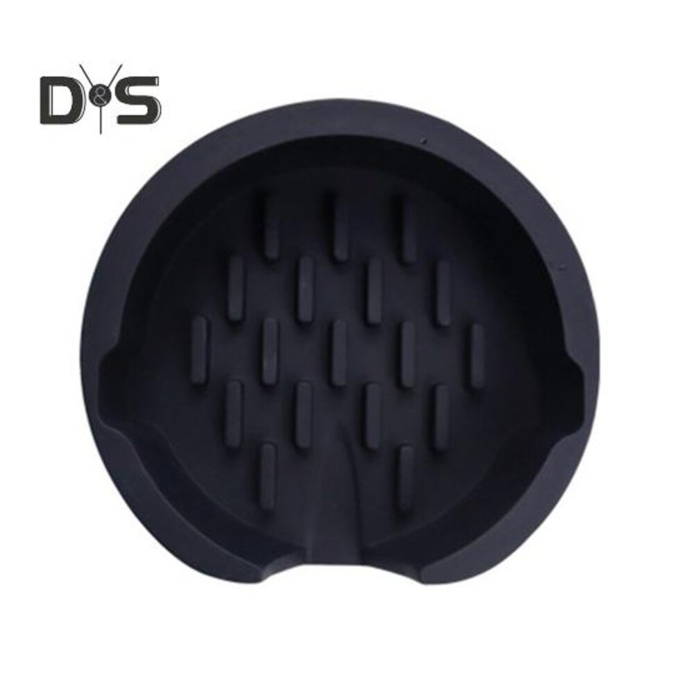 (black) Sponge Holder With Suction Cup Non-slip Design Quick Dry Silicone Sponge Holder Soap Dish Kitchen Sink Organizer