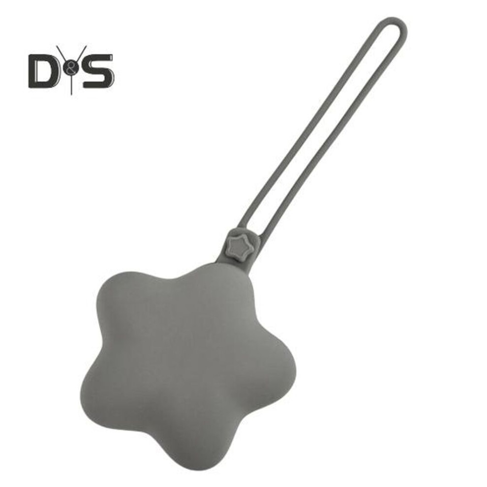 (grey) Star Shaped Pacifier Holder Case With Hanging Rope Food Grade Bpa Free Portable Silicone Pacifier Protector Case