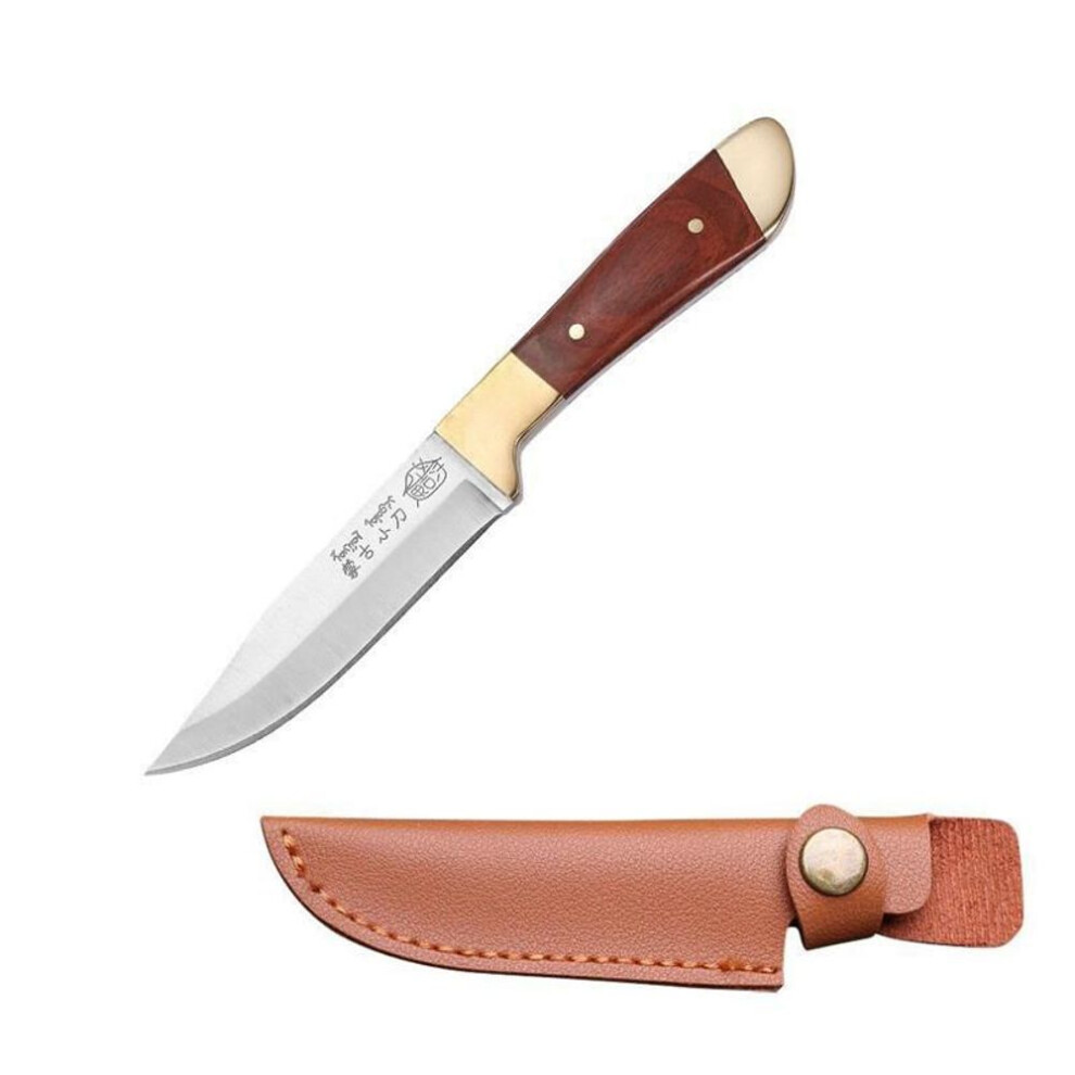 (red, 1Pcs With Cover) Kitchen Knife Meat Cleaver Mongolian Meat Cutting Hand Knife Stainless Steel Butcher's Boning Knife Vegetable Fruit Knife