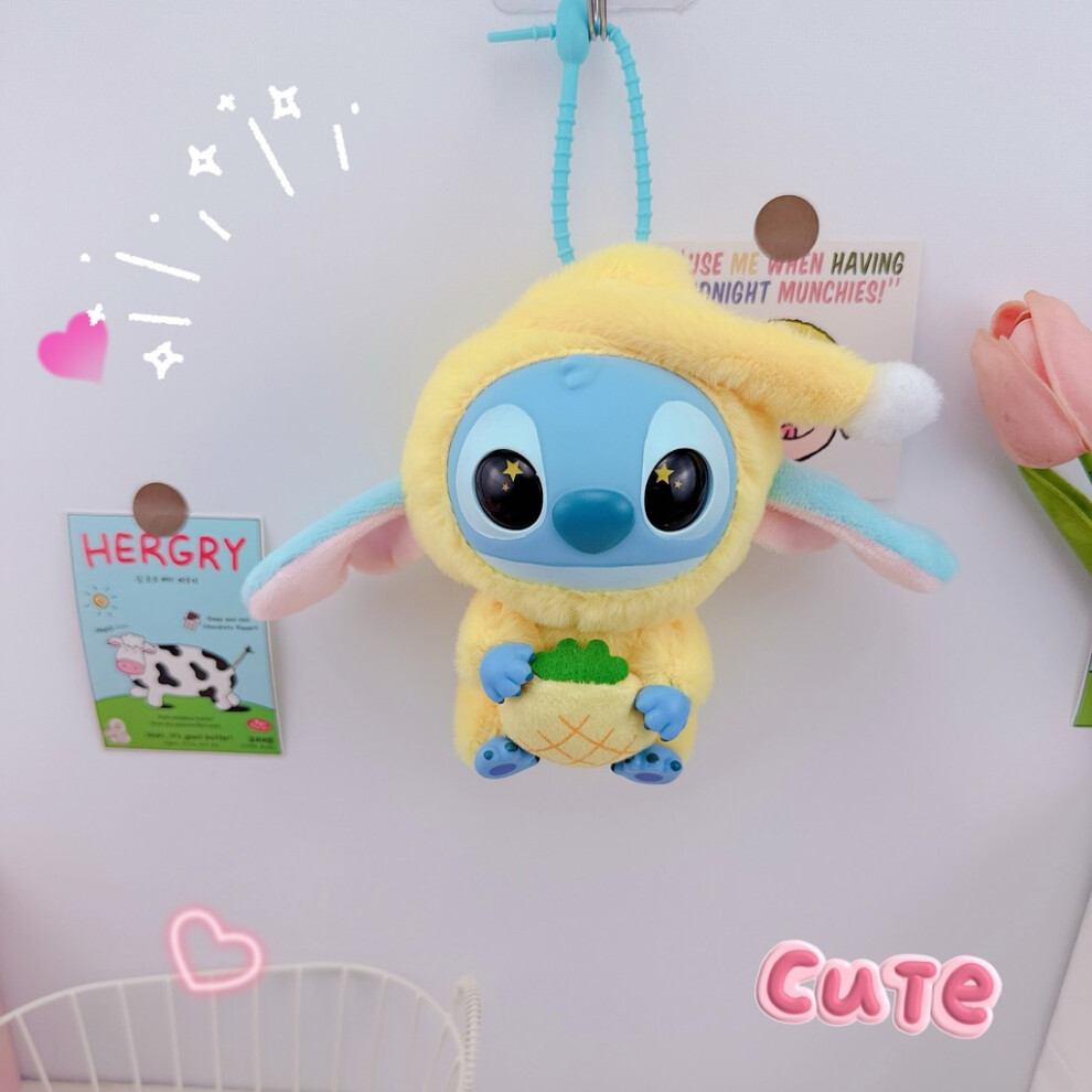 (Yellow) Stitch Clothes With Keychain Plush Toy Bag Ornament Kids Pendant Gift-image-OPC-PH6G8P8-NEW