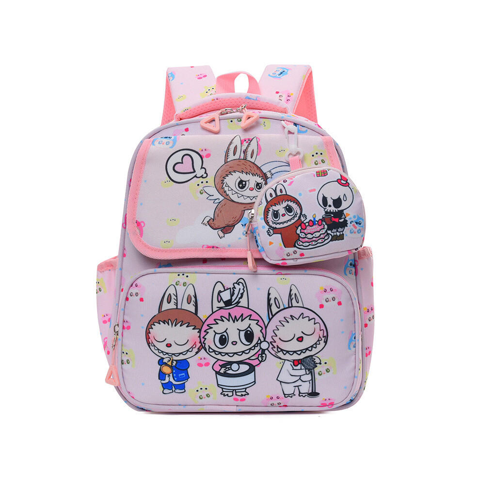 (Pink) Capybara Cute Printed Large Capacity Student Backpack Outgoing School For Pink