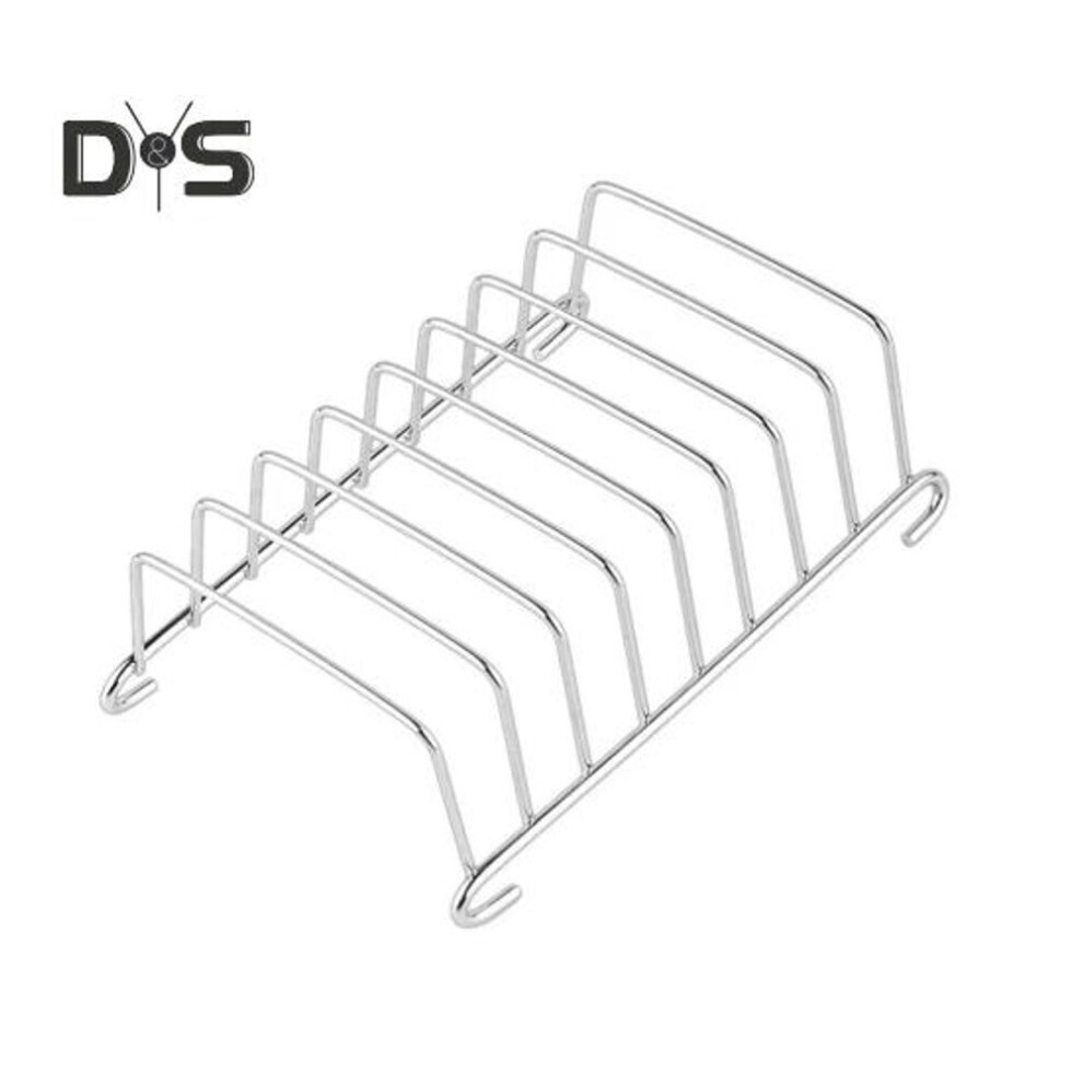 Stainless Steel Toast Rack 8 Slots Bread Cooling Tray Rectangle Toast Holder For Kitchen Rust-proof Bread Rack For Air Fryer And Outdoor Grilling