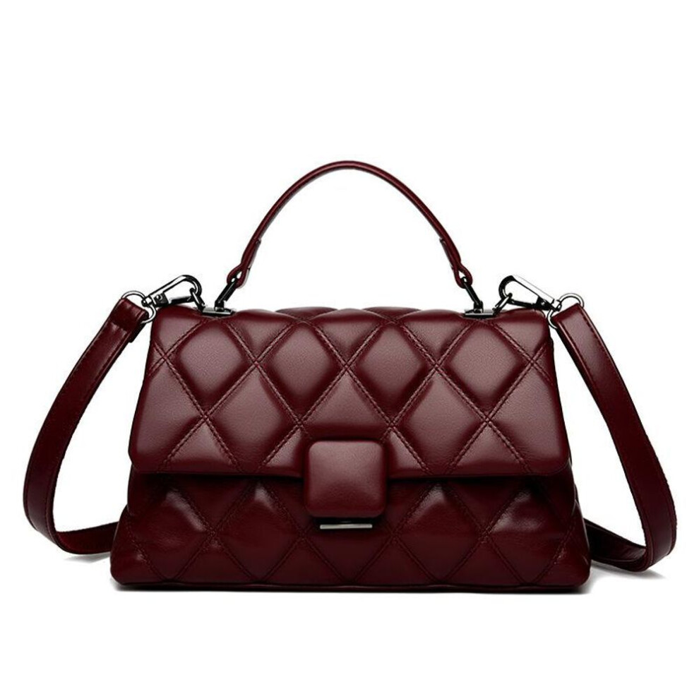 (burgundy) Women's Bag Fashion Crossbody Bag Women's Shoulder Bag Women Middle-aged Atmospheric Handbag