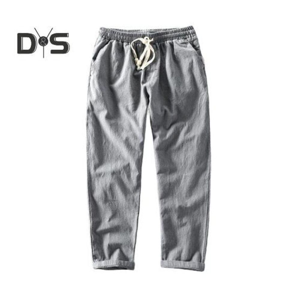 (dark gray, XXL) Men Pants Drawstring Elastic Waist Straight Leg Loose Solid Color Pockets Daily Wear Casual Sport Trousers Long Sweatpants