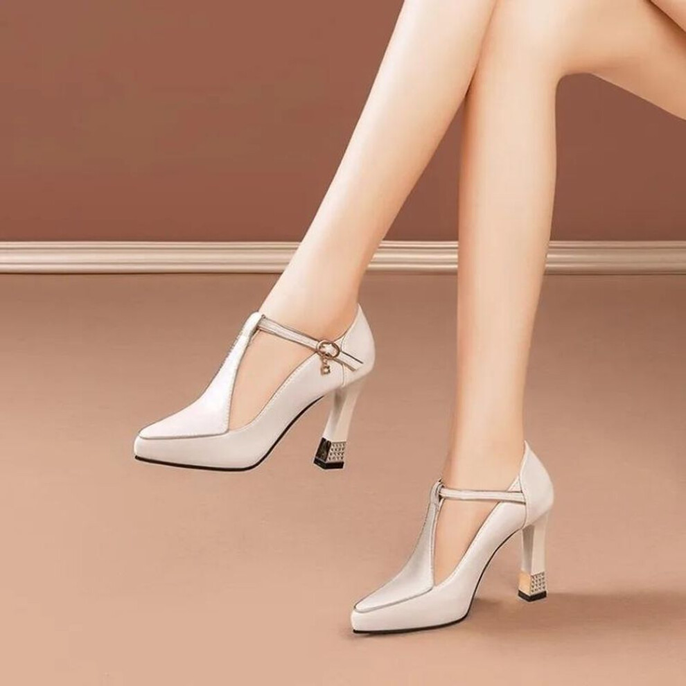 (white, 39) Sexy High Heels Shoes Women Pointed Toe Party Sandals Summer Fashion Dress Elegant Shoes Trend Platform Pumps Femme