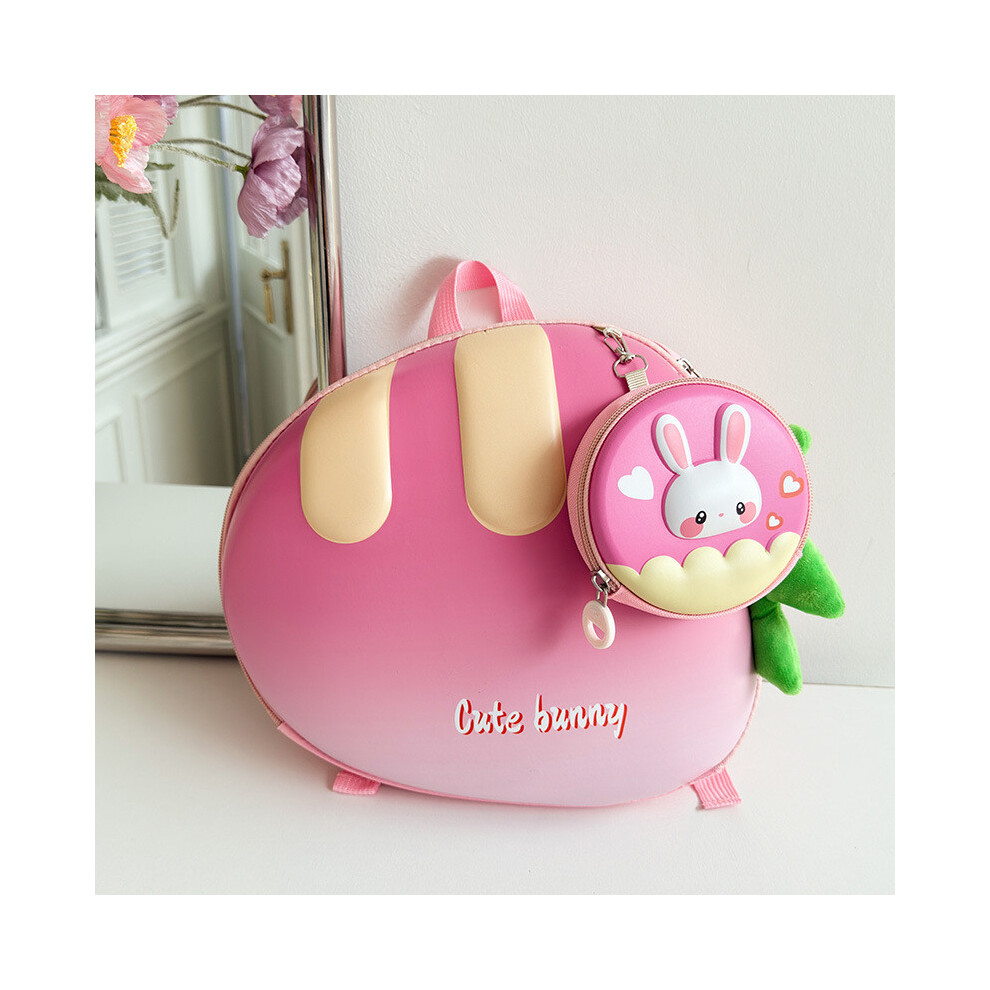 (Pink) Children Cartoon Backpack Cute Kindergarten School Bags Radish Rabbit Shape-image-OPC-PH6GCQT-NEW